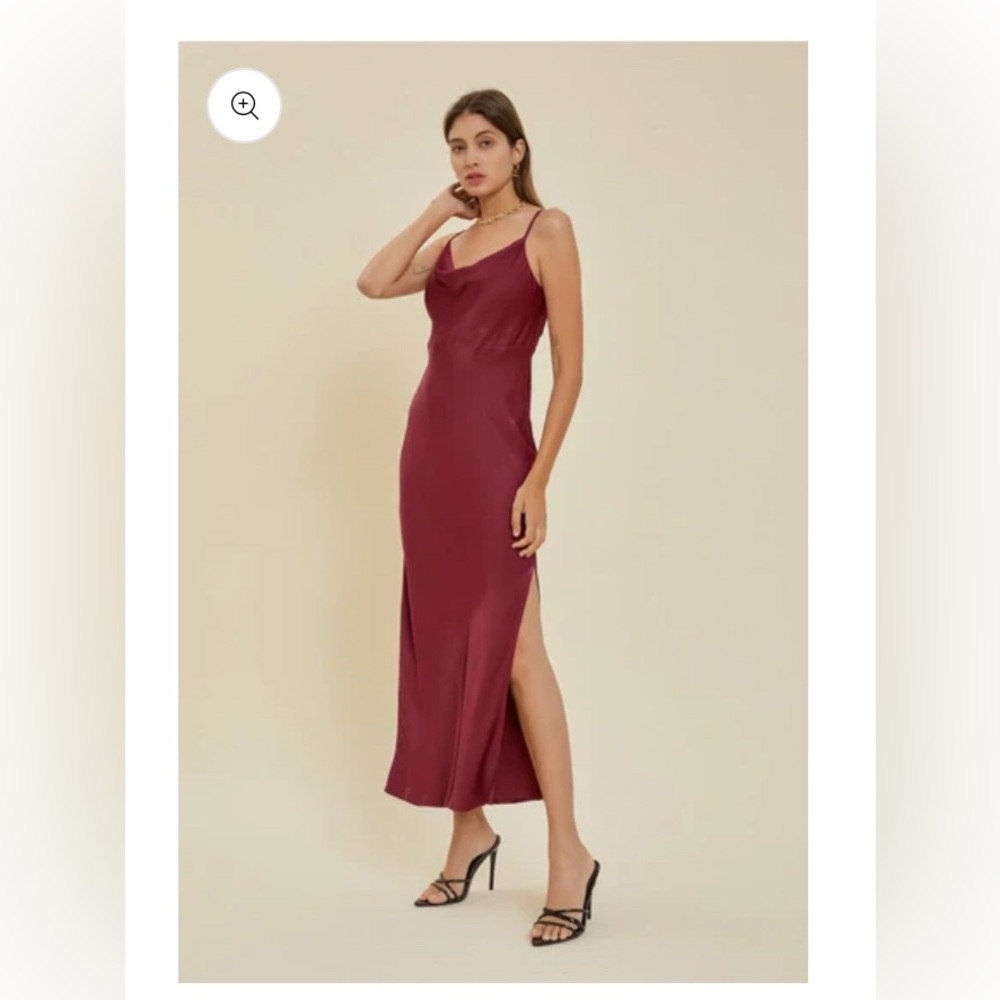 Burgundy Slip Maxi Dress